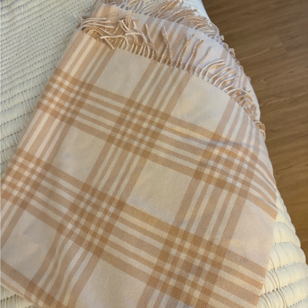 Garnet Hill Multicolor Plaid Scarf - Picture 2 of 3